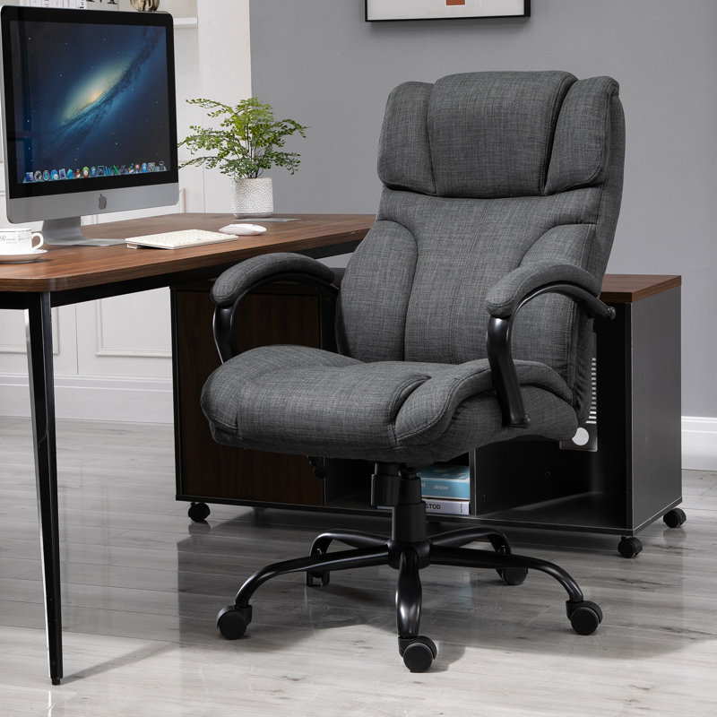 Latitude Run® Ergonomic Big And Tall Fabric Office Chair With Wheels